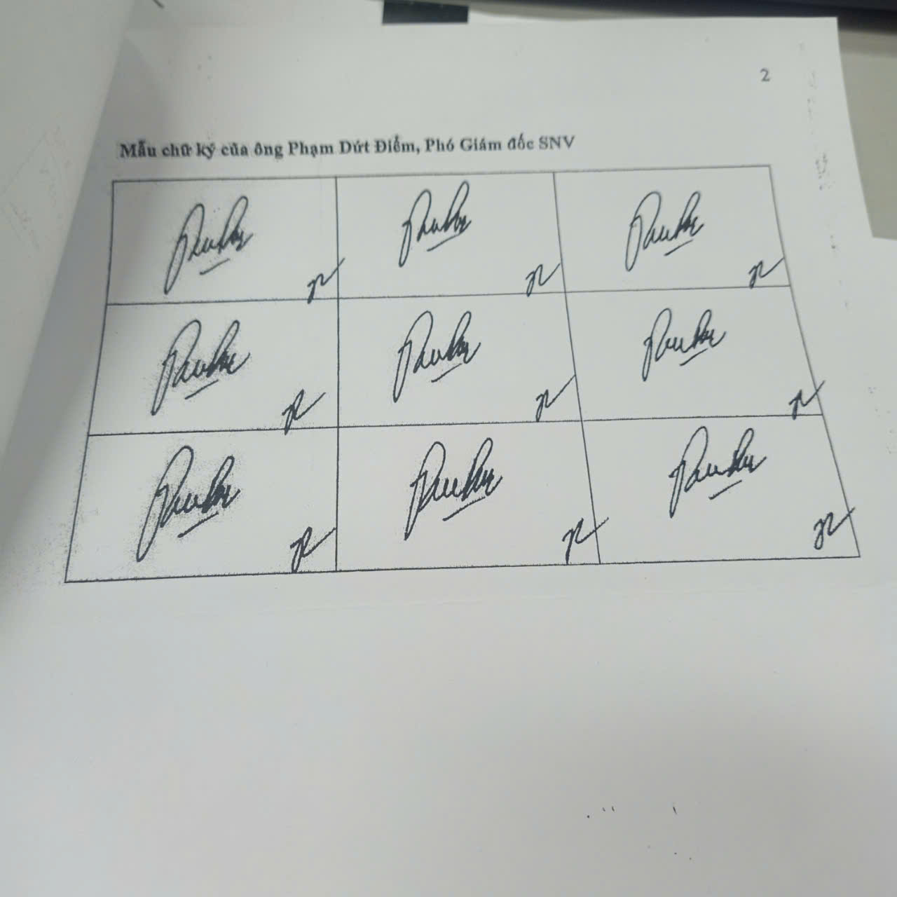 Thông báo chữ ký của ông Phạm Dứt Điểm, Phó Giám đốc Sở Ngoại vụ Thành phố Hồ Chí Minh